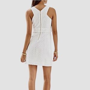 Lilly Pulitzer Arden Resort Elegant White Sleeveless Shift Dress